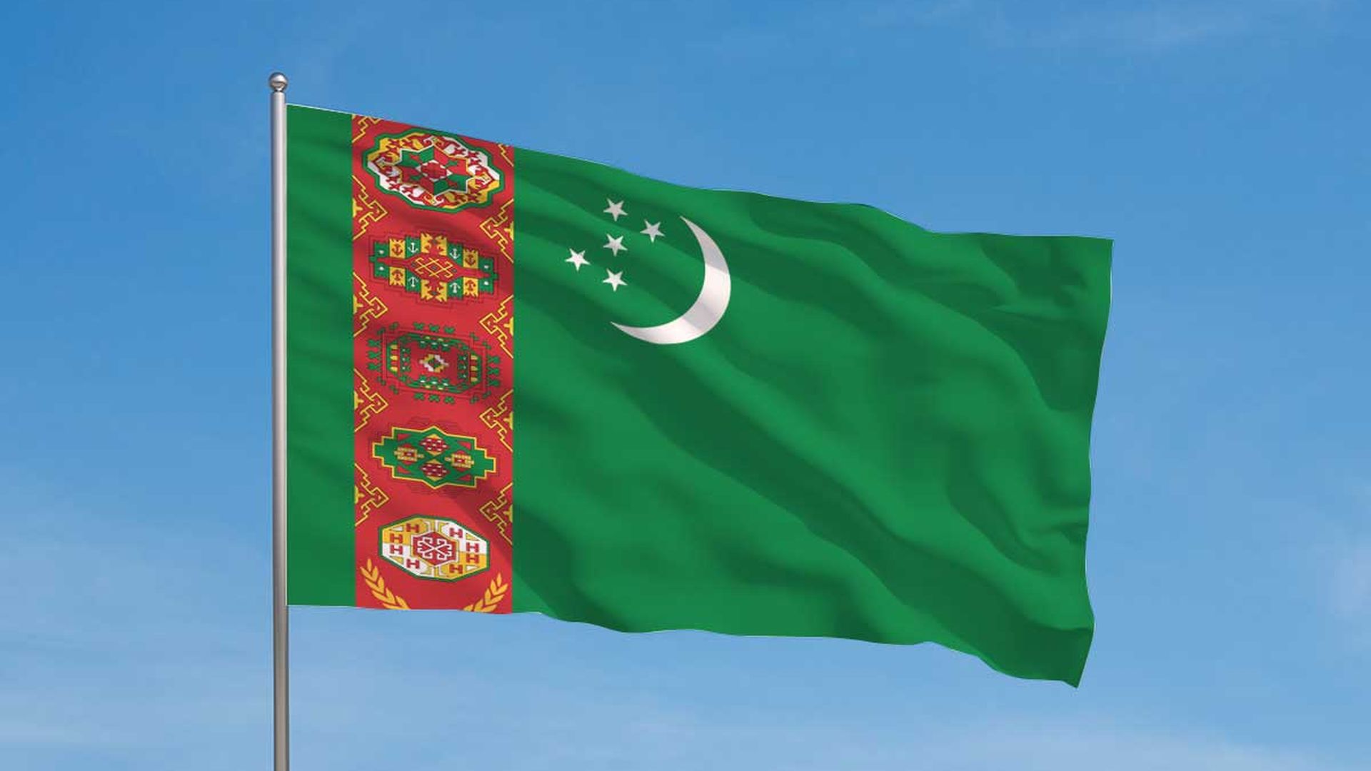 Turkmenistan Flag Ayan Travel Agency Turkmenistan