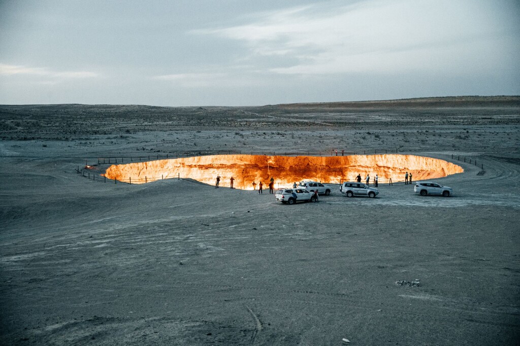 The Darvaza Gas Crater has become the symbol of Turkmenistan.